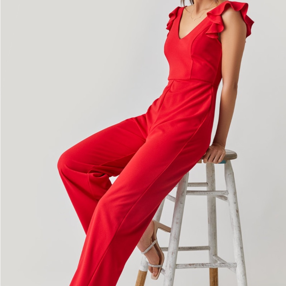 Flutter Sleeve Jumpsuit - Picture 3 of 4